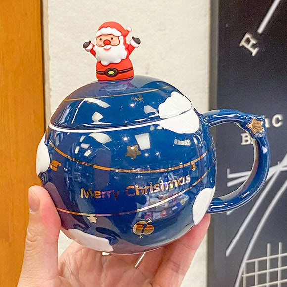 Creative Cartoon Santa Claus Ceramic Coffee Mug (Any One)