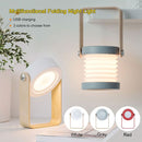 4-in-1 Foldable Table Lamp, USB Rechargeable LED Light, Wooden Handle Portable Lantern Light and Flashlight-3