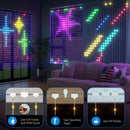 Smart 400 LED Curtain Lights - Bluetooth, Music Sync, Custom Patterns & Text, RGB Colors-7