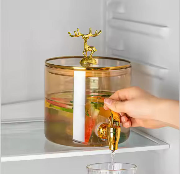 Beverage Dispenser  Gold Accents