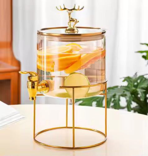 Beverage Dispenser  Gold Accents