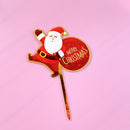 Christmas decoration acrylic cake toppers Snowman Santa Claus Elk christmas decorations for home-3