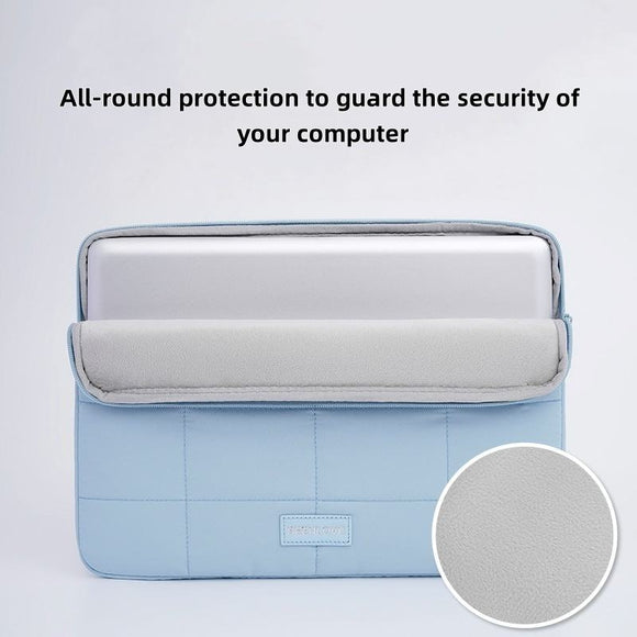 Padded Quilted Laptop Sleeve – Lightweight Protective Laptop Bag with Zipper Closure