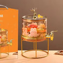 Beverage Dispenser  Gold Accents-5