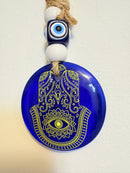 Blue Evil Eye Hamsa Wall Hanging for Protection and Decor-3