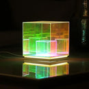 3D Art Cube Acrylic lamp, Decorative Table Lamp, Colour Changing Touch Lamp-5