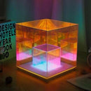 3D Art Cube Acrylic lamp, Decorative Table Lamp, Colour Changing Touch Lamp-3