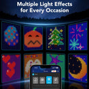 Smart 400 LED Curtain Lights - Bluetooth, Music Sync, Custom Patterns & Text, RGB Colors-1