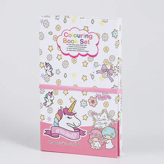 Buy pink Premium 4-in-1 Coloring Gift Box for Cute School Kids - High-Quality Art Supplies Set