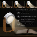 4-in-1 Foldable Table Lamp, USB Rechargeable LED Light, Wooden Handle Portable Lantern Light and Flashlight-4
