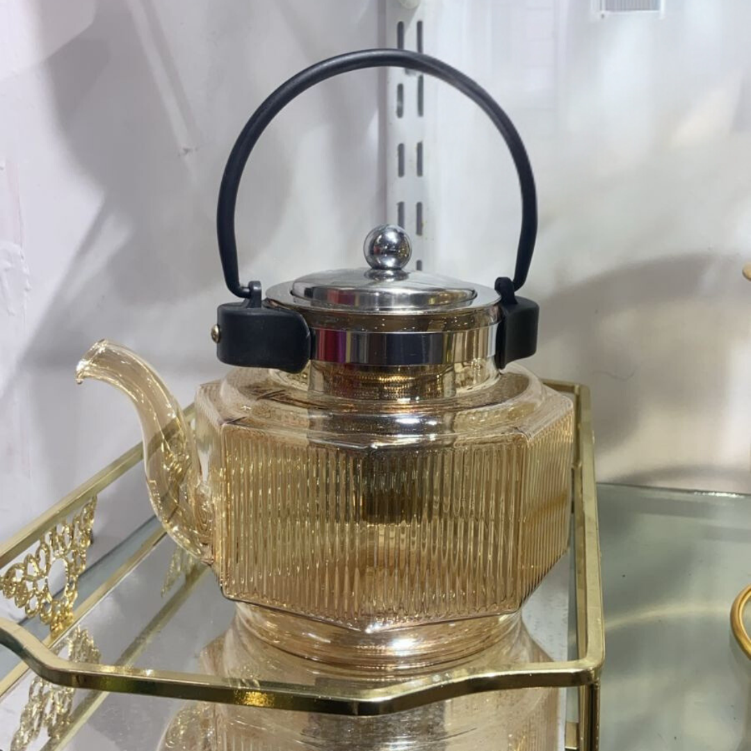 High Temperature Resistant Borosilicate Glass Teapot