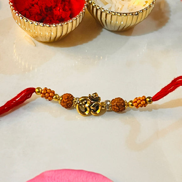 Serene Spirit Om Rudraksha Rakhi