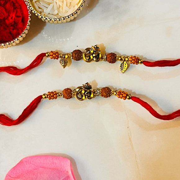 Serene Spirit Om Rudraksha Rakhi