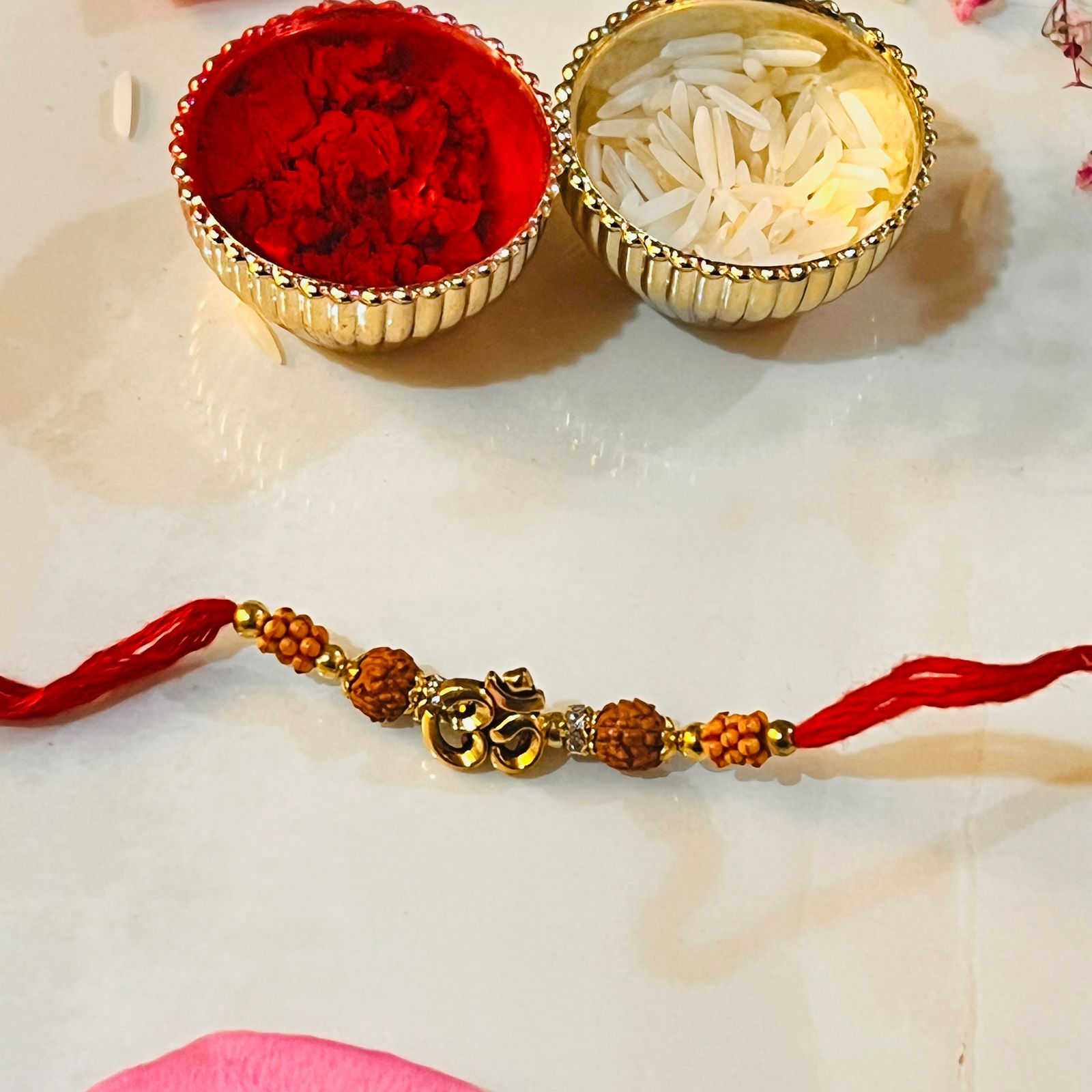 Serene Spirit Om Rudraksha Rakhi - 0