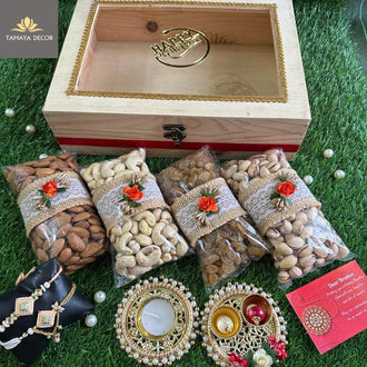 Rakhi Gift Hamper for Bhai bhabhi, couple rakhi Hamper - 0