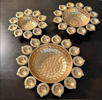 Diya Shape Decorative Urli Bowl - 0