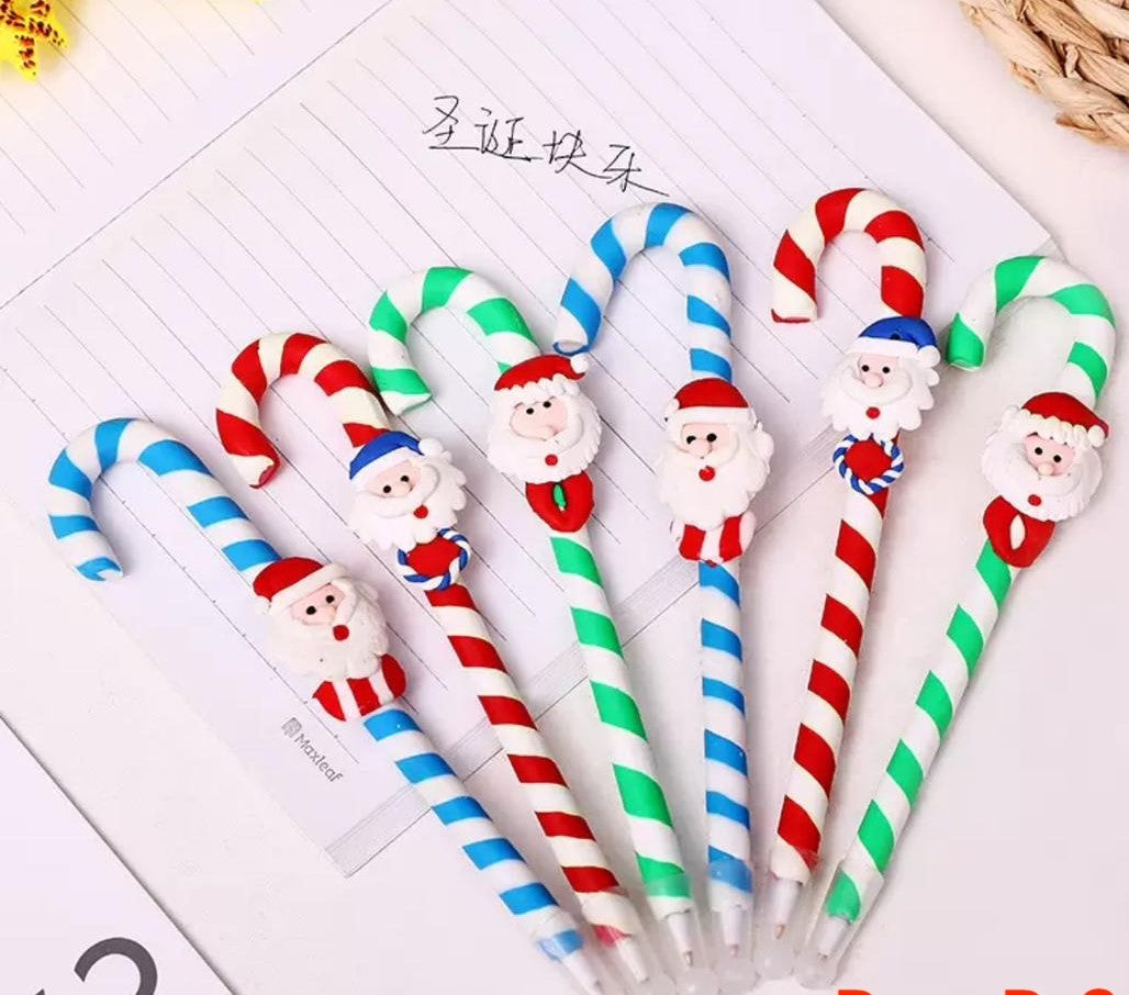 Christmas Ballpoint Ball Pen Walking Stick Decoration Decor Multi Purpose