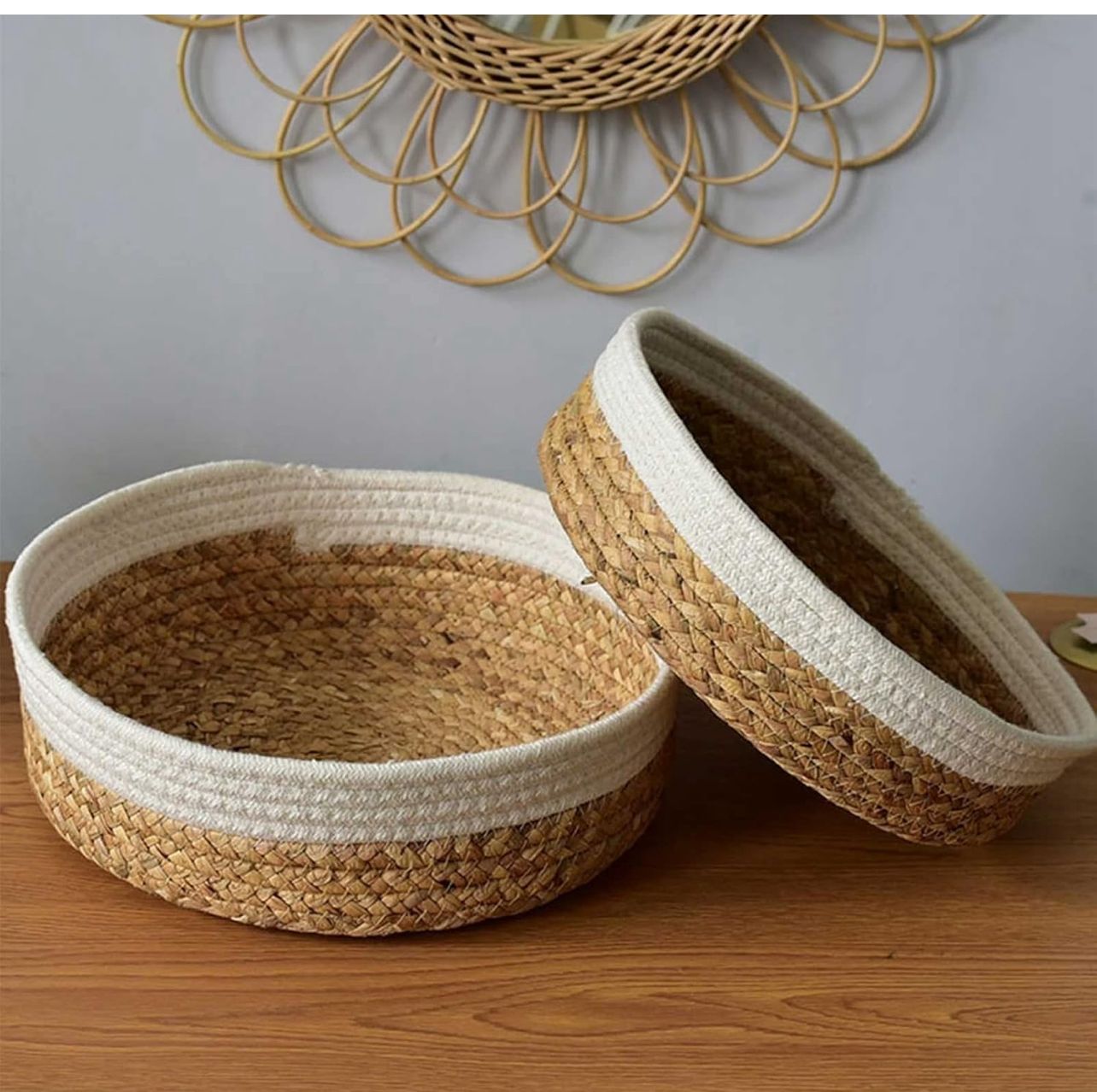 Handwoven Natural Jute Multipurpose Basket