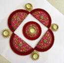 Luxury Lotus Motif Tealight Rangoli Set-5