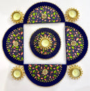 Luxury Lotus Motif Tealight Rangoli Set-1