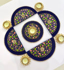 Luxury Lotus Motif Tealight Rangoli Set-6
