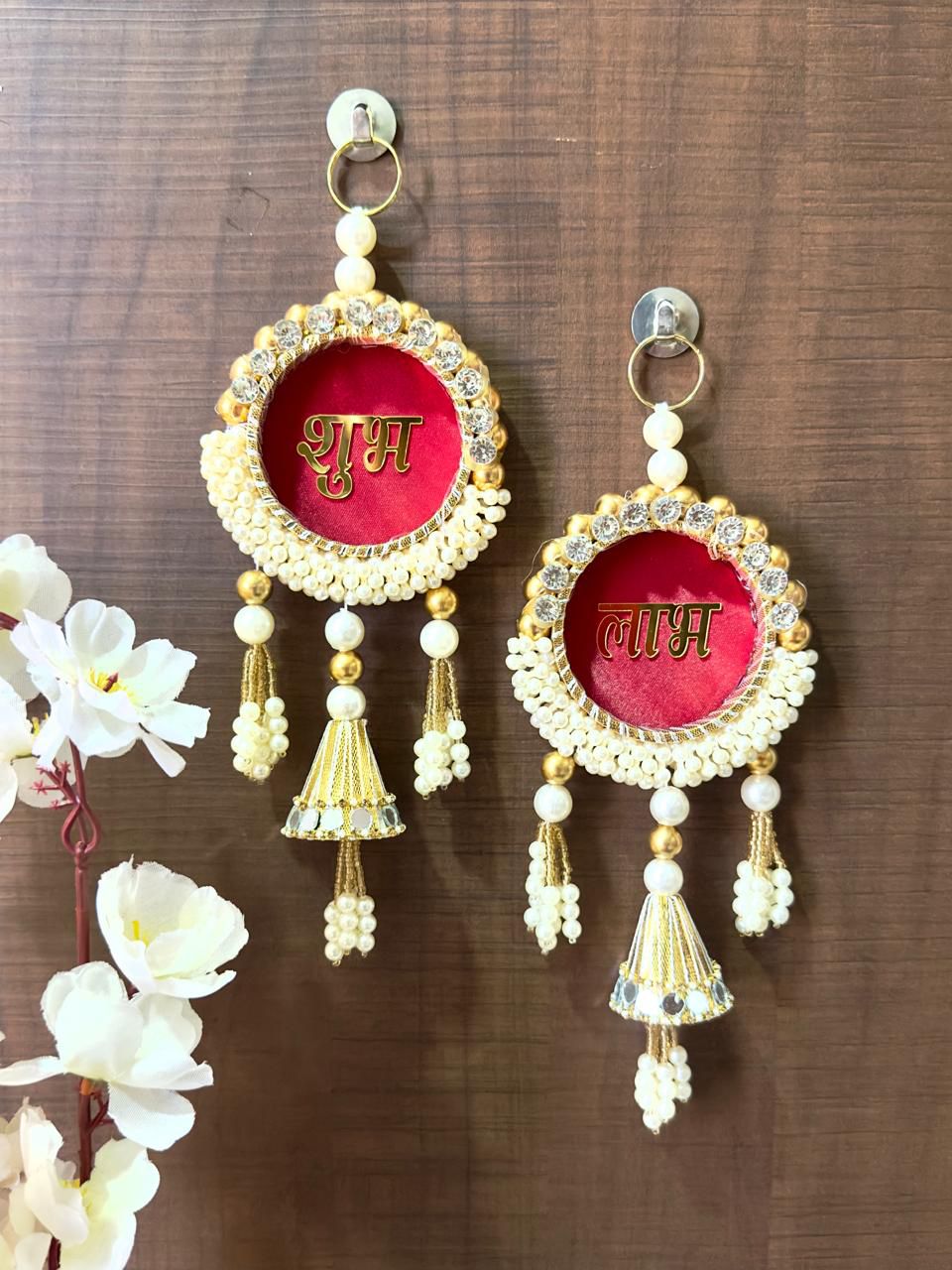 Royal Red Velvet “Shubh Labh” Hanging