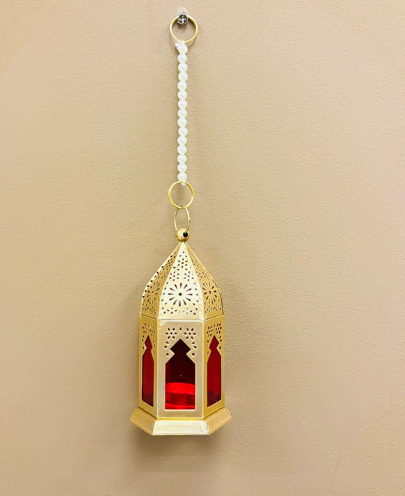 Moroccan-Style Hanging Lanterns Set of 4