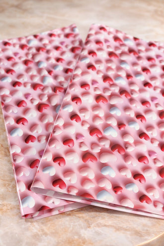 Pink Hearts Gift Wrapping Paper Set (Pack of 3)