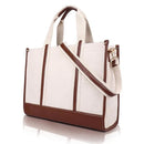 Casual Luxe: Two-Compartment Canvas Handbag-10