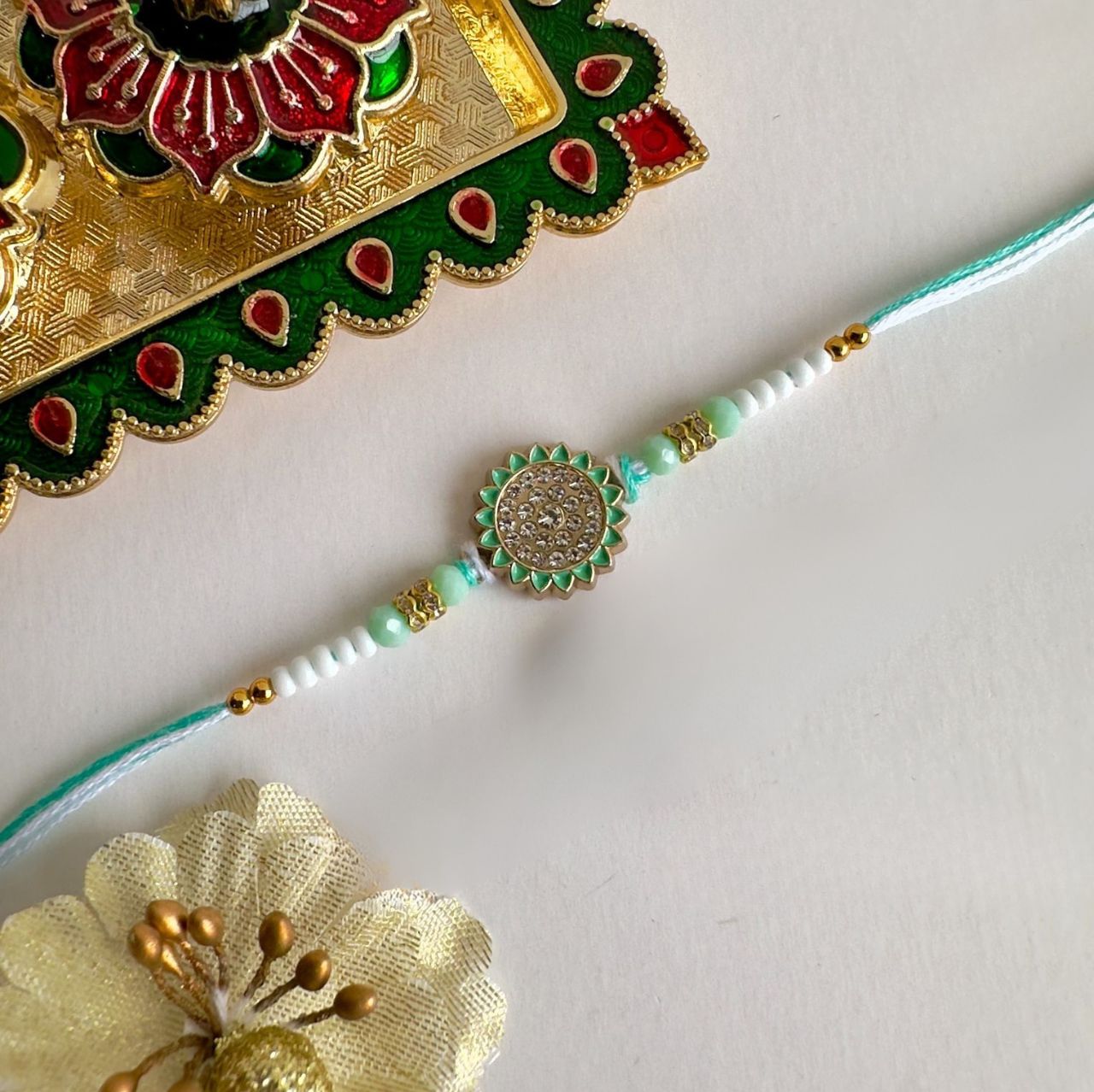 Floral Charm Rakhi – Soft, Stylish & Sweet - 0