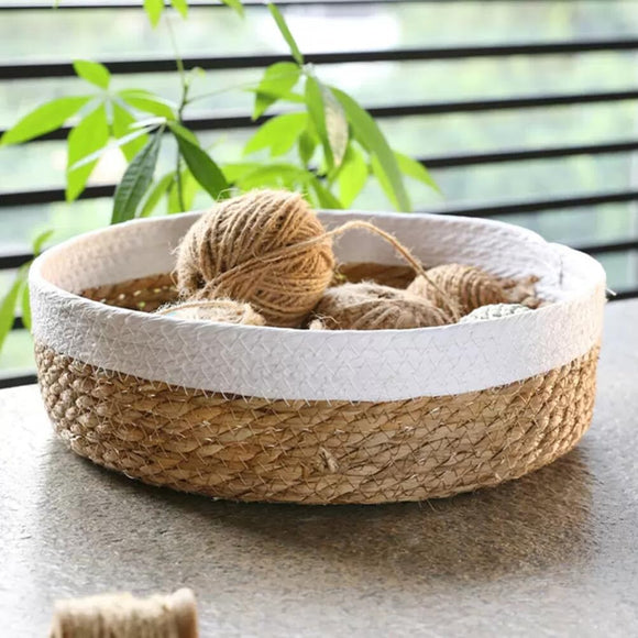 Handwoven Natural Jute Multipurpose Basket