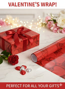 Romantic Hearts & Roses Gift Wrapping Paper Set (Pack of 3)-3