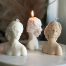 GIRL HUMAN FACE CANDLE 9 PACK OF 3 )-8