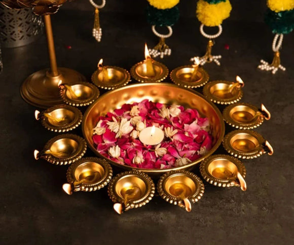 Diya Shape Decorative Urli Bowl