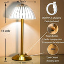 Crystal Brass Base Rechargeable Table Lamp-5