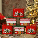 Santa Claus Christmas Candy Box with Handle Cookies Biscuit Case for Candy Cookies Gifts (PACK OF 1)-1