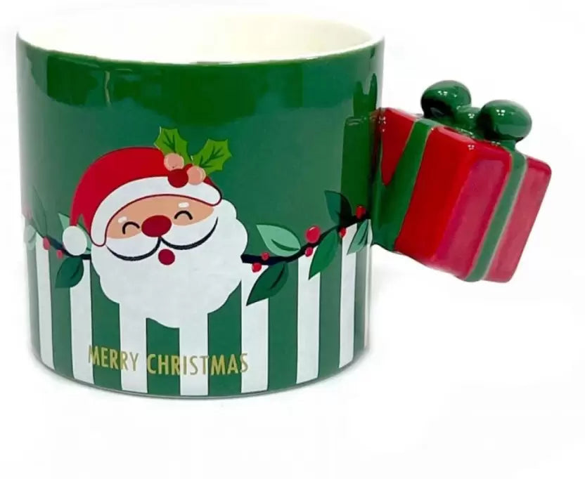 Christmas Themed Mug With Gift Box Handle - Assorted - Single Piece - 0