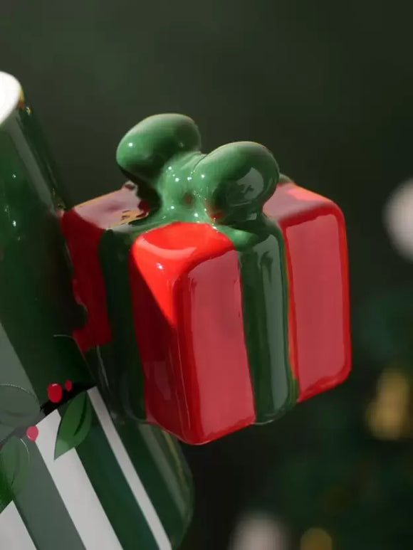 Christmas Themed Mug With Gift Box Handle - Assorted - Single Piece