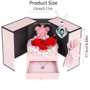 Royal Teddy Surprise Gift Box – Luxury Rose Arrangement with Hidden Necklace Drawer-4