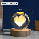 3D Crystal Ball Nightlight Decolamp Solar System Model Decor Science Astronomy Universe Cool Desk Present Space Gifts Decor,-12