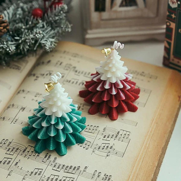 3D Christmas Tree Candle | Set of 3