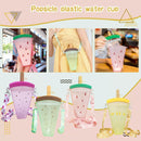 Kawaii Watermelon Ice Cream Sippers with Strap and Stickers-9