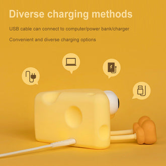 Cheese Silicone LED Night Light For Kids - 0