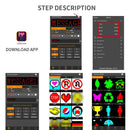 Smart Screen Display Frame, Car Rear Window LED Screen Light, Pattern Animation Scrolling Programmable LED Light , LED Screen, Portable Car Dashboard Screen , App control led Display Screen-7