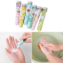 Travel Outdoor Foaming Flower Paper Soap Slice Holder Box Tube-5
