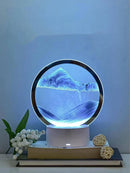 1pc Blue Mountain Pattern Decoration Craft, Round Plastic Home Ornament For Home Decor-1
