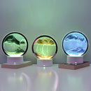 1pc Blue Mountain Pattern Decoration Craft, Round Plastic Home Ornament For Home Decor-3