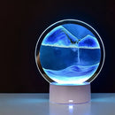1pc Blue Mountain Pattern Decoration Craft, Round Plastic Home Ornament For Home Decor-12