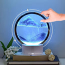 1pc Blue Mountain Pattern Decoration Craft, Round Plastic Home Ornament For Home Decor-7