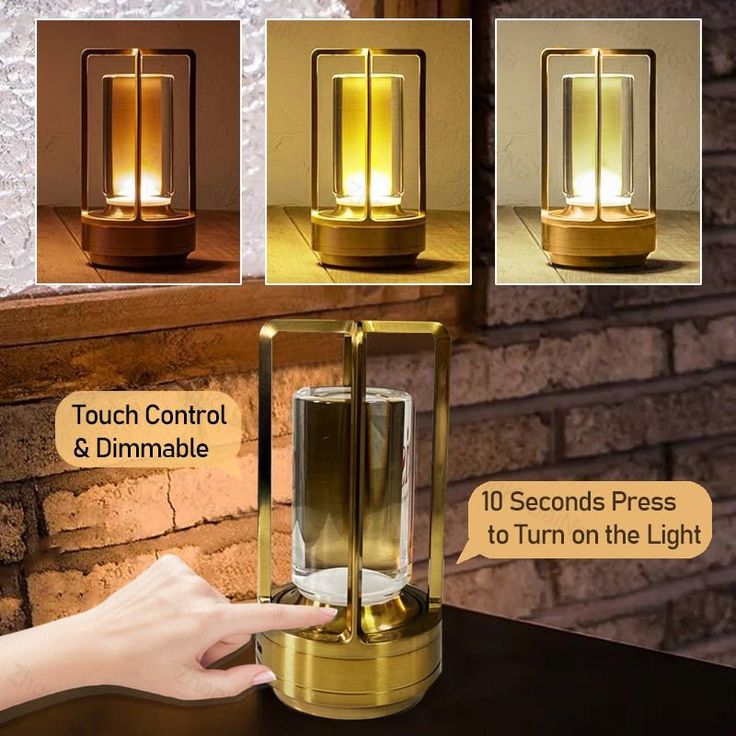 Buy gold Rechargeable LED table lamp